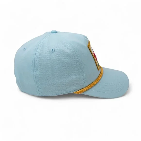 Miller High Life Rosco Powder Blue Patch Gold Rope Snapback - Picture 3 of 5